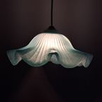 Vintage Glazen Hanglamp Blauw thumbnail 8