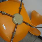 Set Of 3 Yellow Chairs Series 7 By Arne Jacobsen Edited By Fritz Hansen, 1980s thumbnail 3