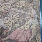Antieke Italiaanse Gobelin In Metalen Lijst thumbnail 8