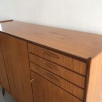 Vintage Teak Sideboard Dressoir, Highboard Uit Zweden thumbnail 6