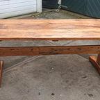 Antieke Rustieke Landelijke Massief Houten Eettafel 210 Cm thumbnail 14