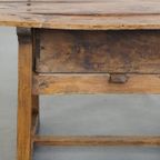 Mooie Antieke Spaanse Salon/ Bijzettafel Van Vruchtbomen Hout Met Originele Handgesmede Nagels thumbnail 14