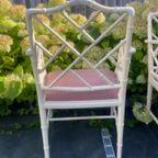 Vintage Hollywood Regency Faux Bamboo Stoelen thumbnail 4