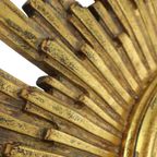 Grote Gouden Zonnespiegel Sunburst Resine Convex 56cm thumbnail 5