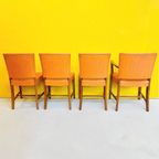 Set Vintage Deens Design Eetkamerstoelen Skai Oranje thumbnail 8