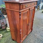 Antieke Vertico, Meidenkast Afm. 100x48cm En 137/171cm Hoog. thumbnail 4