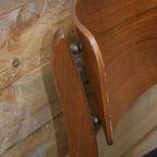 Retro Stoeltje Teak Met Zwarte Bekleding thumbnail 7