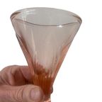 Vintage Franse Set Van 6 Roze Glazen Coupes Of Schalen In Art Deco Stijl! thumbnail 4