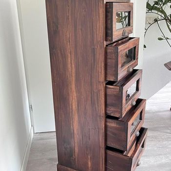 Eenvoudige Houten Kist, Vintage Ladekast Prachtig Handwerk voor op Het Bureau