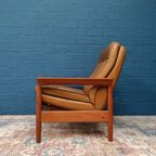Vintage Fauteuil Met Voetenbank, Deens Design thumbnail 3