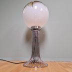 Mazzega Vloerlamp In Verchroomd Metaal En Glas, Jaren 60-70 thumbnail 11