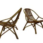 Vintage Set Van 4 Rotan Fauteuils Rohe Noordwolde 1960 thumbnail 12
