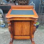 Klassieke Davenport Secretaire Schrijftafel, Laptop Bureau thumbnail 4
