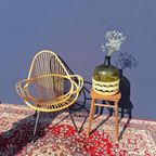 Vintage Hairpinlegs Krukje, Kruk Met Nieuwe Stoffering thumbnail 22