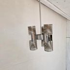 Space Age Italiaanse Chromen Veer Lamp Vintage Design thumbnail 4