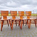 Vintage Stoel, Fauteuil, Stalen Frame En Wollen Stoffering thumbnail 19