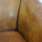 Schapenleren Clubfauteuil In Engelse Stijl Met Karakter En Een Prachtig Patina thumbnail 17