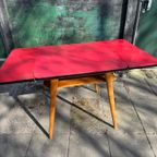 Eettafel Met Rood Formica Blad thumbnail 10