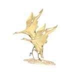 Messing Opvliegende Ganzen Mid Century Muurdecoratie Vogels thumbnail 4