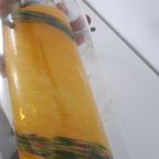 * Vintage Hanglamp Gele Hanglamp Glazen Lamp thumbnail 9