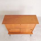 Secretaire Met Schuifdeuren Op Ranke Poten, Jaren 50 thumbnail 13