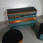 Giorgetti Set 1990 By Umberto Asnago Bed Sidetables / Sidetables / Sideboard With Drawers. thumbnail 9