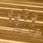 Set Of 4 Vintage Ikea Red Polka Dot Shot / Liqueur Glasses thumbnail 3