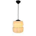 Vintage Hanglamp Met Opaline Glazen Bol, Jaren 60 thumbnail 3