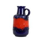 Vintage West Germany Aardewerk Scheurich Blauw Oranje Fat Lava 408-40 thumbnail 8