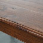 Unieke Antieke Eikenhouten Eettafel Uit Begin 1900 Met Aan Één Kant Een Uitklapbaar Blad thumbnail 16