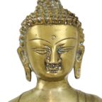 Grote Shakyamuni Boeddha Mudra Tibet Koper Messing Beeld Sculptuur 37Cm thumbnail 4