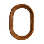 Vintage Spiegel Rotan Ovaal, Frankrijk Jaren '70 thumbnail 5