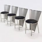 Set Of 4 Sevilla Chairs By Frans Van Praet For Belgo Chrom Belgium 1992 thumbnail 2