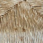 Set Van 4 Vintage Massief Grenenhouten Stoelen Met Biezen Zitting thumbnail 10