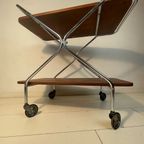 Elegante Vintage Serveerwagen. Top Trolley. Mid Century Serveerwagen. Serving Cart. thumbnail 8