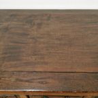 Grote Antieke Vintage Ladekast, Sidetable Muurtafel, Toonbank thumbnail 13