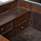 Waanzinnige, Karaktervolle Antieke 18e Eeuwse Engelse Dressoir/ Mule Chest thumbnail 4