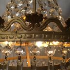 Zakkroonluchter Hanglamp Frans Kristal Vintage Goud thumbnail 17