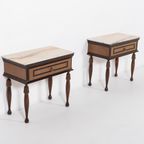 Italian Mid-century Pair Of Nightstands, 1950’s thumbnail 2