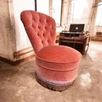 Vintage Roze Fauteuil/ Éénzit / Clubzetel thumbnail 4