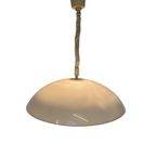 Harco Loor Design - Dome Shaped Hanging Pedant - White Plastic - Mounted On An Adjustable Rollyco thumbnail 6