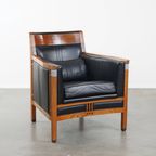 In Goede Staat Verkerende Zwarte Art Deco Schuitema Design Fauteuil Uit De Decoforma Serie thumbnail 2