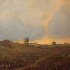 Alois Van Regemorter 1895-1961 Groot Heide Landschap. thumbnail 2