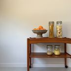 Vintage Deense Houten Trolley Uit De Jaren '60 Bernstorffsminde thumbnail 5