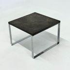 Vintage Salontafel Peter Draenert, Leisteen + Chrome, Grijs + Zilver- 2 Stuks thumbnail 8