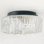 Mid-century Ronde Kubistische Plafondkap Helder Bubbelglas 1960’s thumbnail 8
