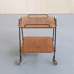 Danish Serving Trolley In Teak, 1960S thumbnail 4