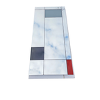 Large Mondrian Mirror / Can Be Used Vertically Or Horizontally / Facet Cut / thumbnail 5