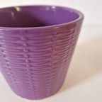 Retro Paarse Bloempot Mand Structuur Kamerplant Pot thumbnail 6