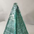 French Glass Pyramid Shaped Sculptured Table Lamp, 1970S thumbnail 7